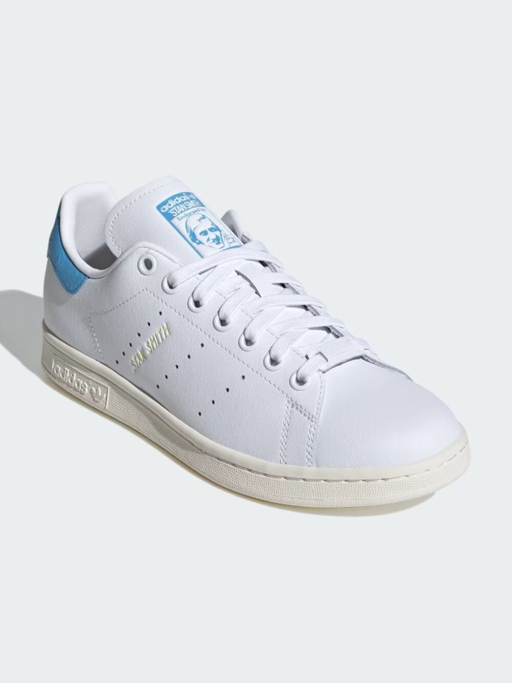 Adidas Originals Women's White Blue Stan Smith Shoes IE0467